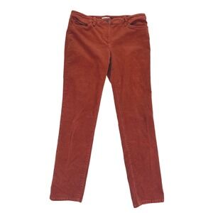 Eileen Fisher Corduroy Pants Women's Rust Orange Straight Leg‎ Size Medium